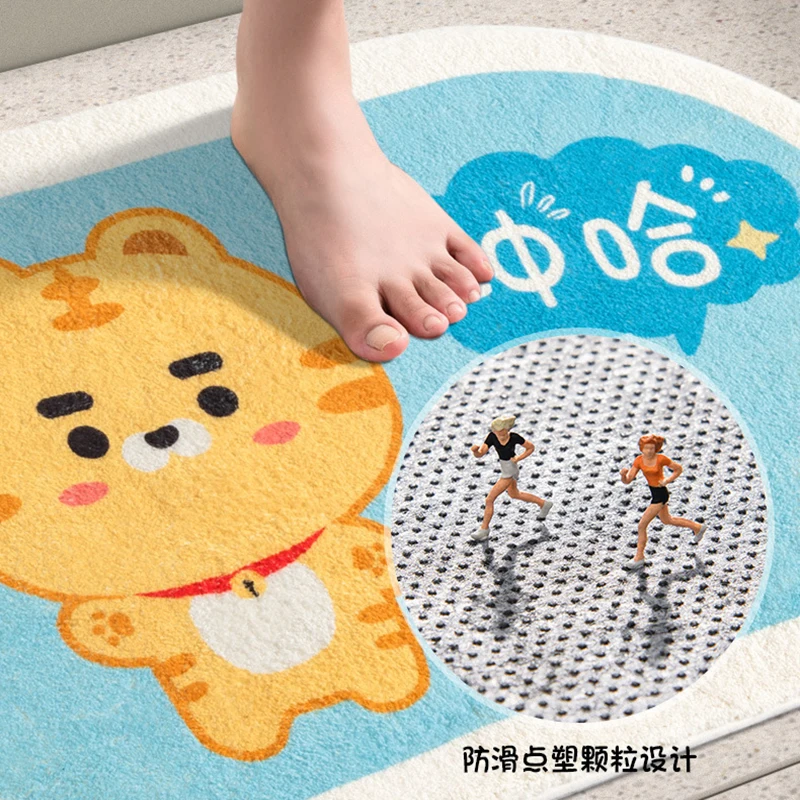 Небольшие яркие напольные мягкие коврики из серии Будды для дома спальни туалета