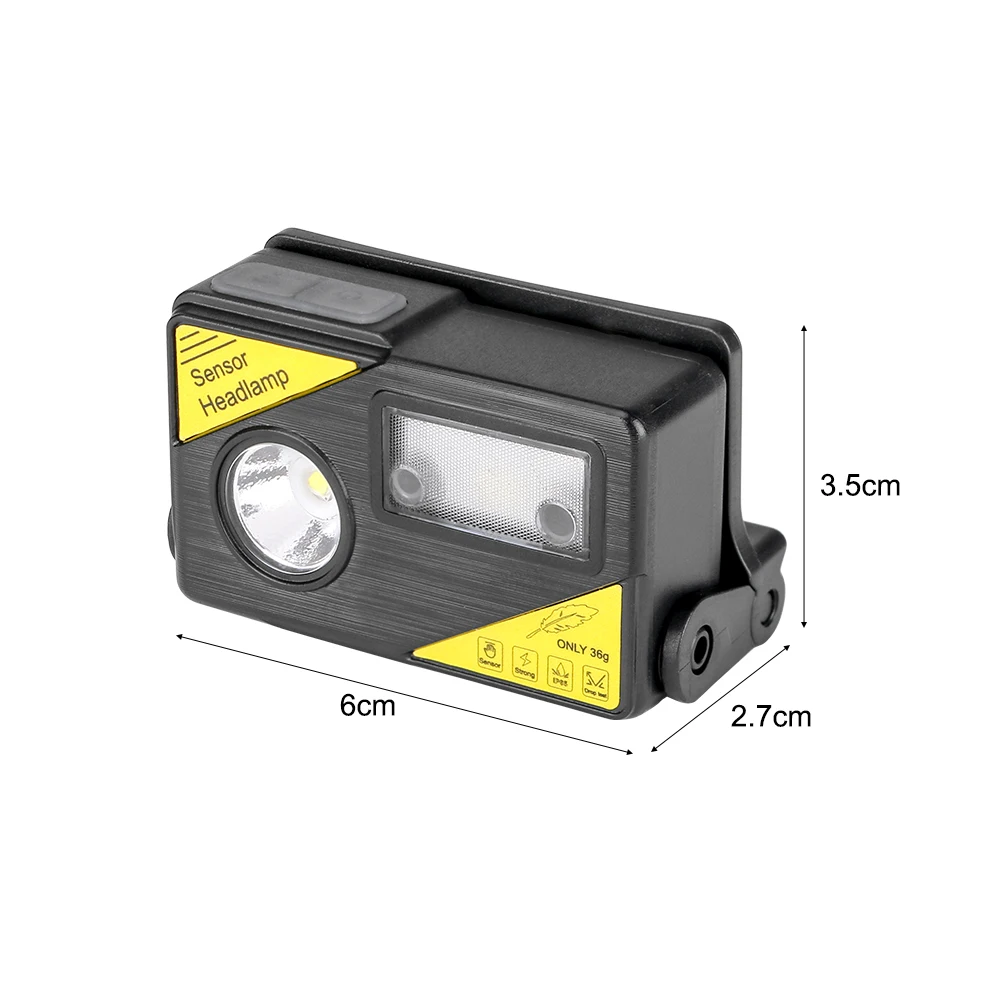 

Portable Induction Waterproof LED Headlamp Torch Flashlight Mini USB Rechargeable For Fishing Hunting Hiking Camping Headlight