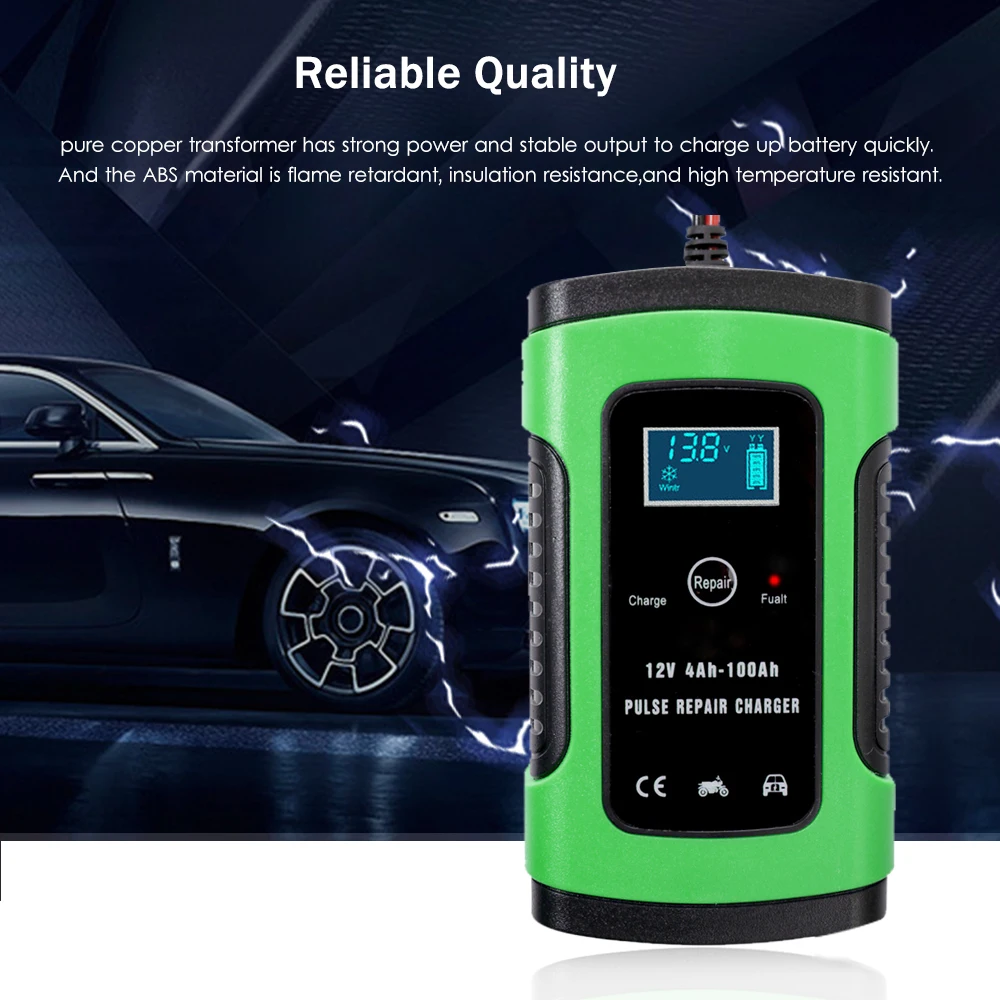 12V автомобиль Батарея Зарядное устройство цифровой ЖК дисплей Дисплей
