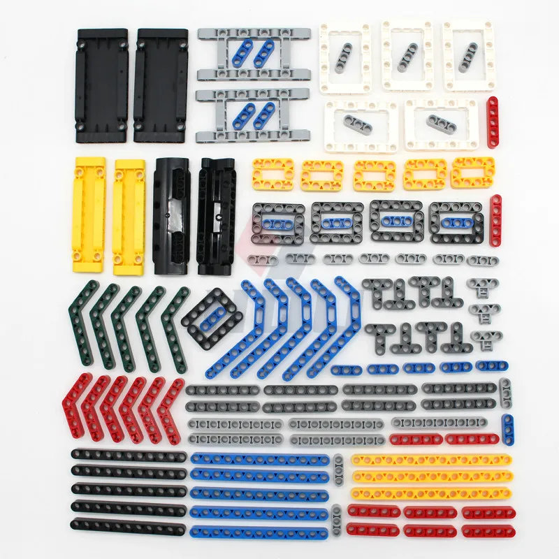 

126PCS High-Tech Parts Multiple Panel Plate Liftarm Thick Building Blocks Set MOC Mechanical Car Helicopter Accessory Bricks Toy