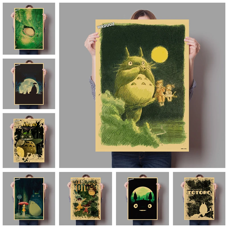 Постер аниме для украшения дома и бара Хаяо Миядзаки винтажный постер детской