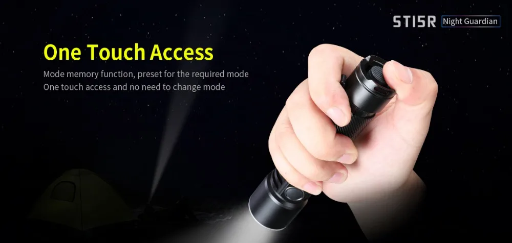 Klarus ST15R светодиодный фонарик CREE XP-L HD V6 1200 Люмен USB Перезаряжаемый с батареей 18650