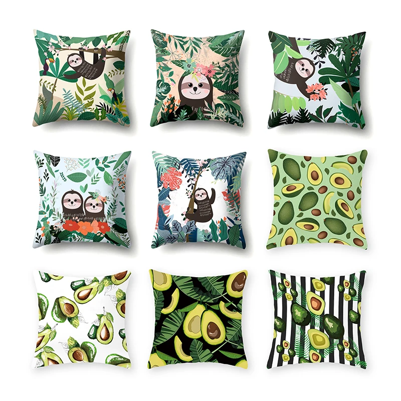 Квадратный чехол для подушки из зеленой серии дивана автомобильный диванной с