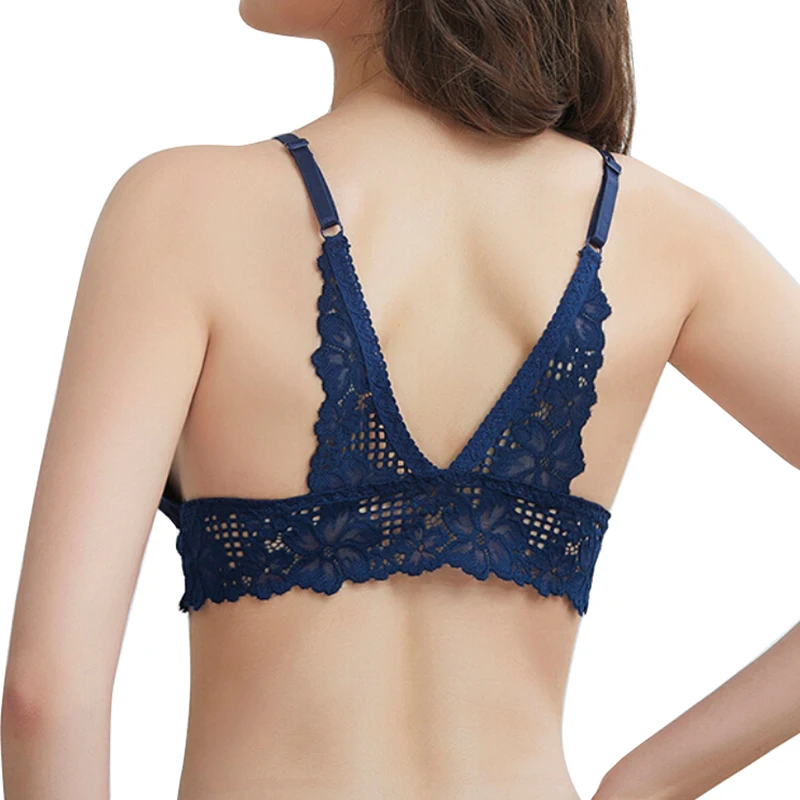 

Sexy Women Lingerie Vest Lace Women Floral Camis Bralette Bustier Crop Top Sheer Mesh Triangle Padded Bra New