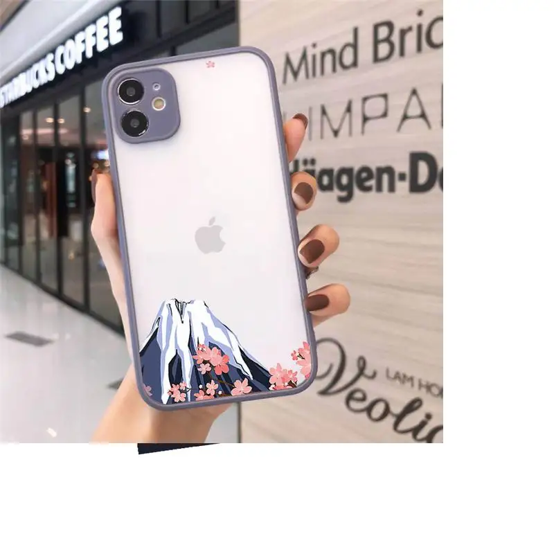 

Fuji Mountain Phone Cases Matte Transparent For iPhone 12 Mini 11 Pro XR XS Max 7 8 Plus