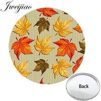 youhaken colourful maple leaves one side flat pocket mirror compact portable makeup vanity hand travel purse mirror