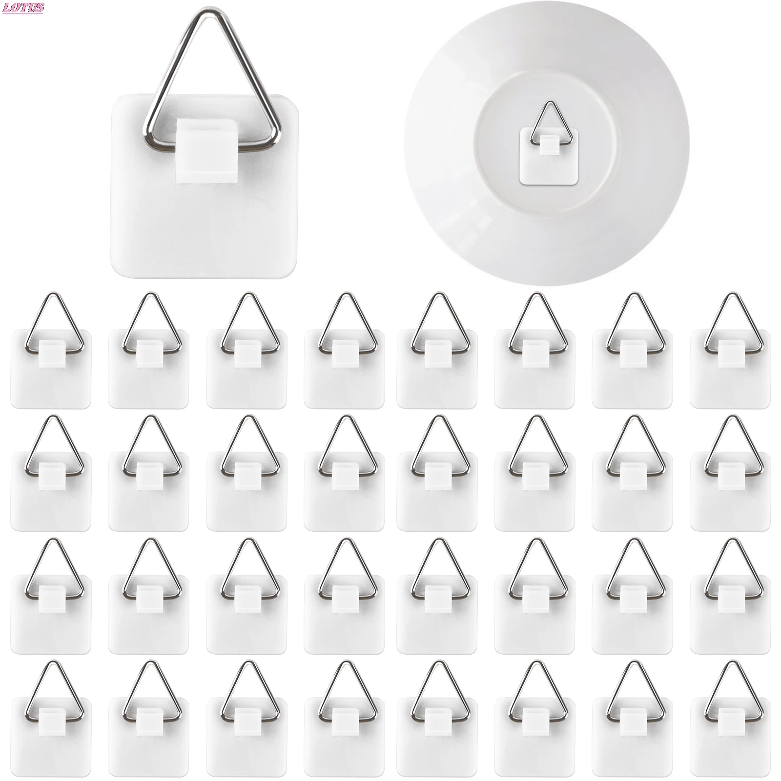 

40 Pieces Of Invisible Adhesive Board Hangers Are Decorated With High Quality ABS Materials To Display Wall Hanging Tools