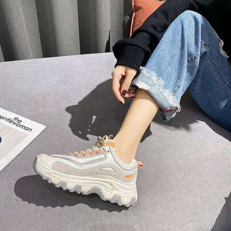 

New Chunky Sneakers Women Fashion Designer Old Dad Shoes Comfortable Female Vulcanize Shoes Ladies Platform Footwear