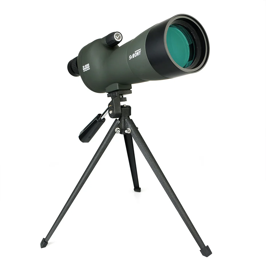 SV28 Зрительная труба 20-60x60 прямой 180 градусов зум телескоп водонепроницаемый для охоты Birdwatch w/мягкий чехол для переноски+ штатив F9308E