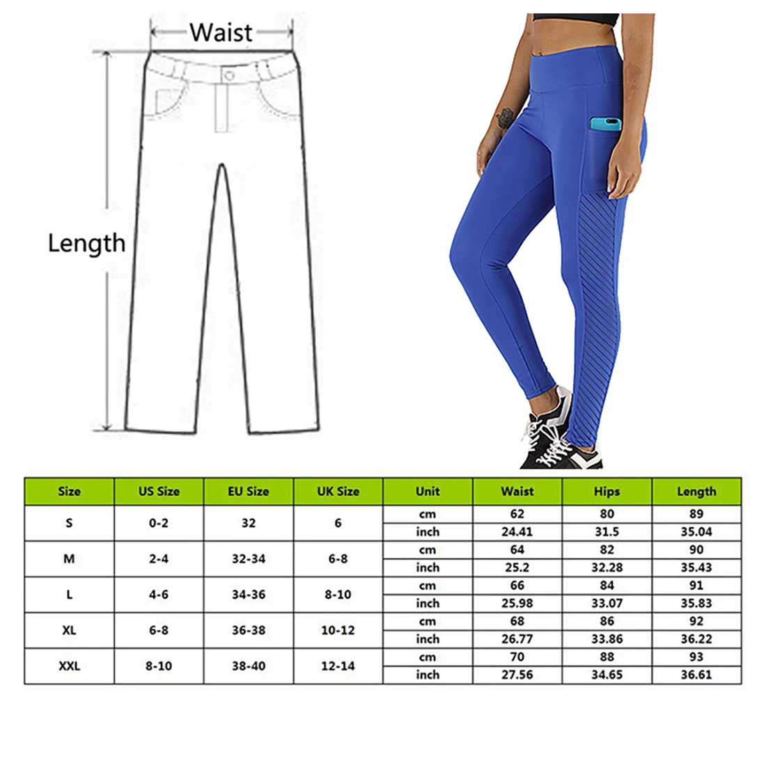 

Women Yoga Pants With Pockets High Waist Tummy Control Sports Running Gym Leggings Push Up Leggins Energy Sport Trousers