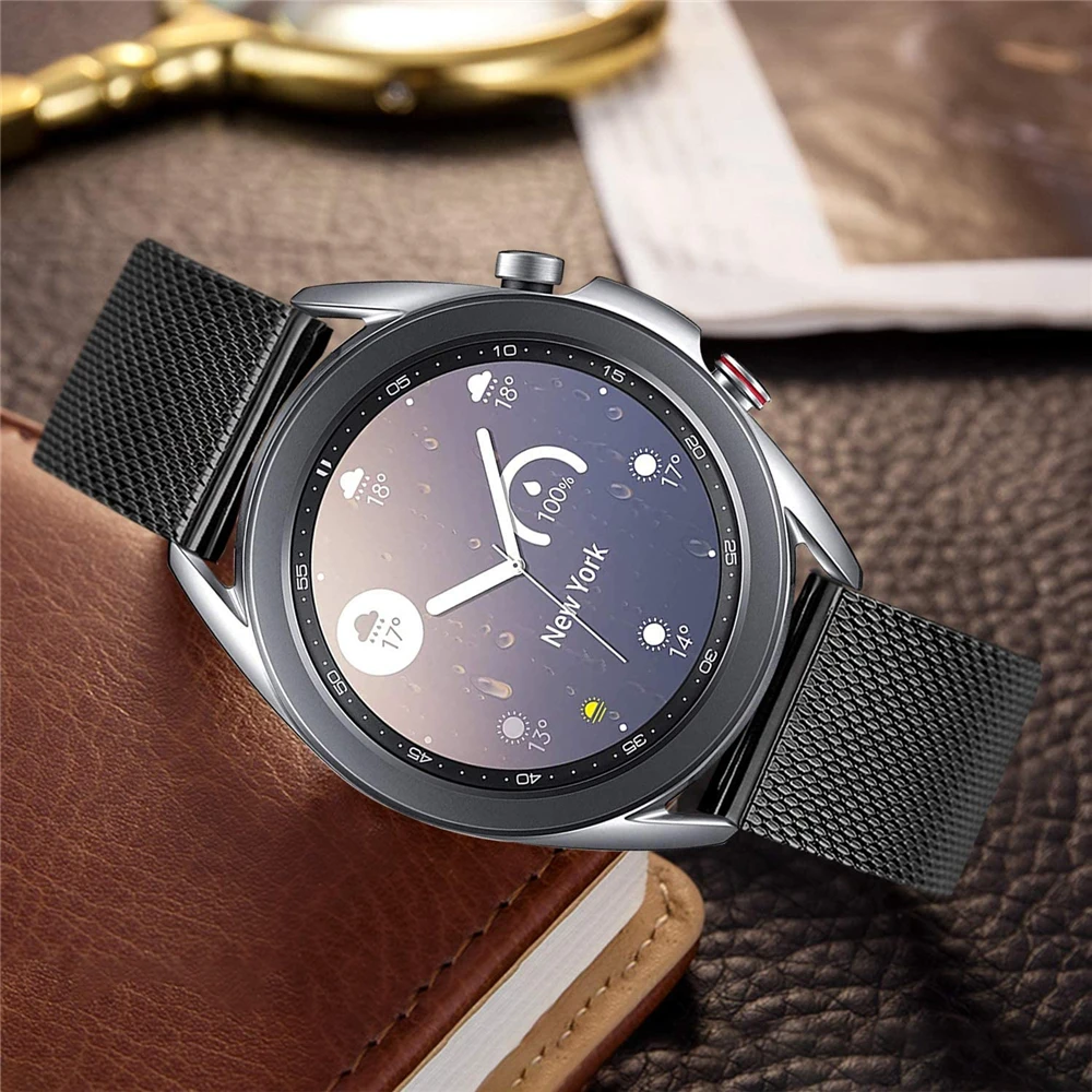 

watchband for samsung galaxy watch 3 band 45mm 41mm 46mm gear s3 Frontier/Classic active 2 strap 22mm 20mm 18mm mesh loop correa