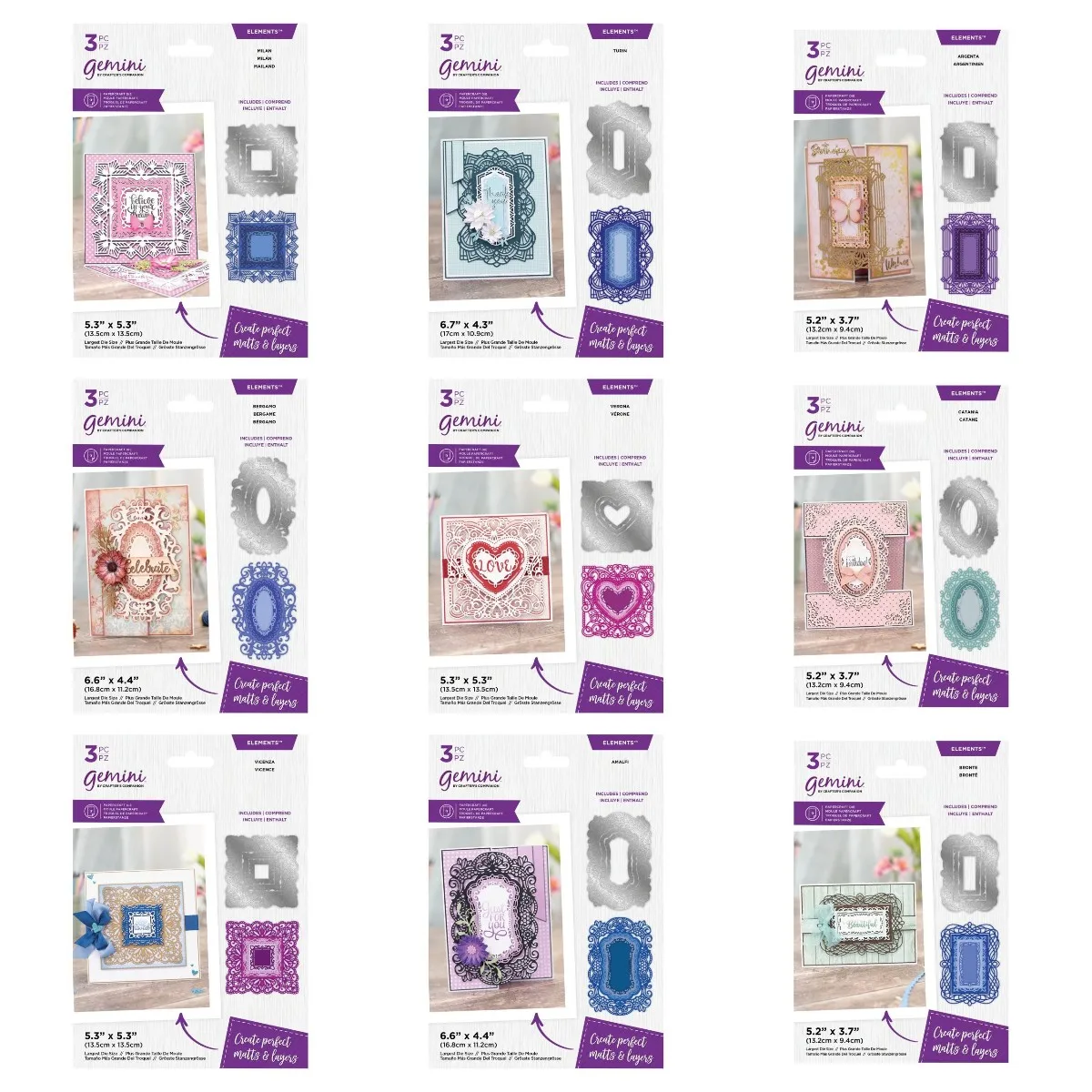 

2022 New Turin Argenta Bergamo Milan Heart-shaped Rectangle Round Oval Lace Border Metal Cut Dies Diy Paper Card Diary Gift Mold