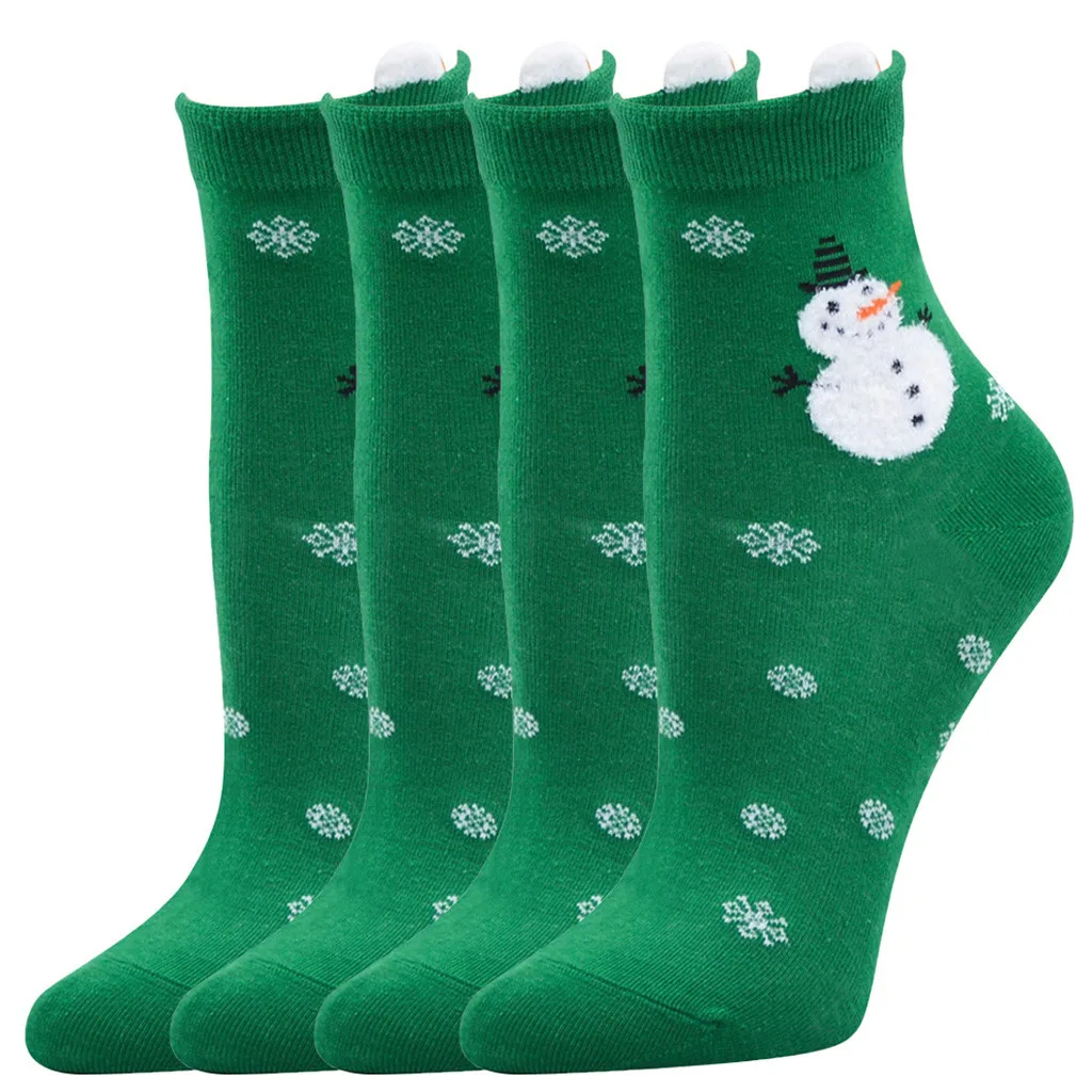 Повседневные деловые носки для работы 3D рождественские принт лося Санта-Клауса