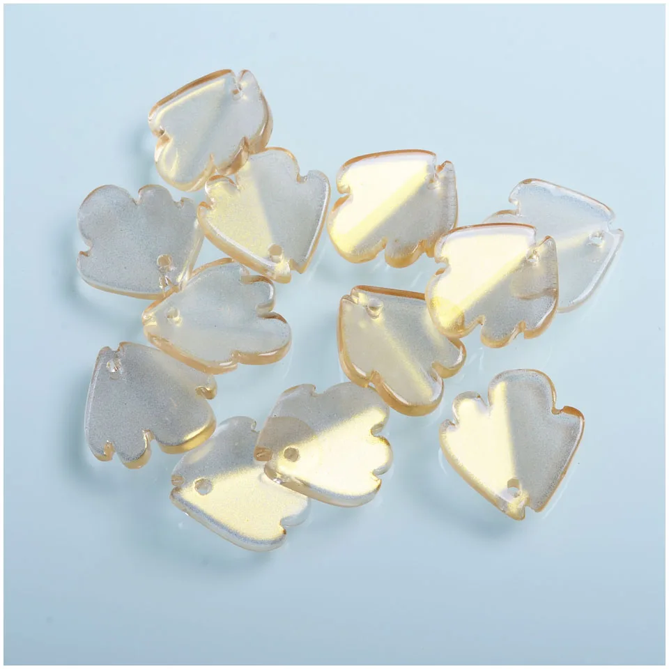 Новые хрустальные бусины в форме листьев для ювелирных изделий модные