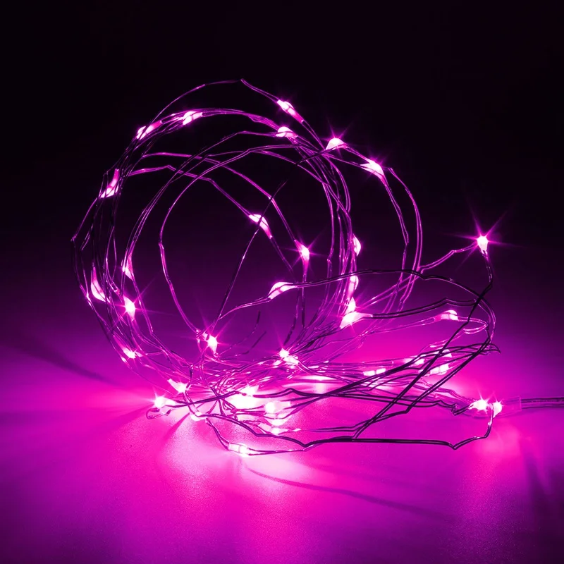 2 м медная проволока светодиодная гирлянда праздничное освещение сказочная для