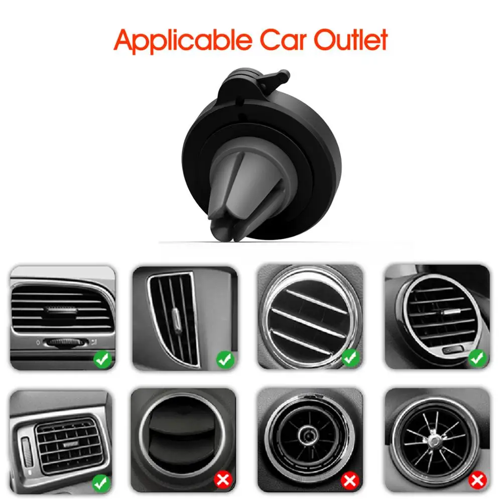 universal car phone holder quick moun air vent clip mount no magnet mobile stand for iphone xs max xiaomi smartphones in car free global shipping