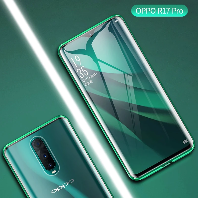 360 крышки из закаленного стекла для Oppo Realme 5 Pro Q Рено Ace A11 A11X A5 A5s A7 A9 F9 V17 Pro Y17 Y3 Магнитный флип-чехол