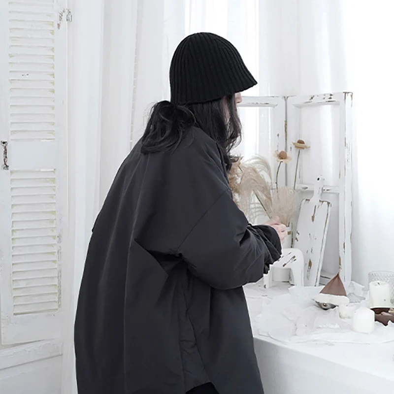 

Big Women Irregular Size Thick Warm Blouse New Lapel Long Sleeve Loose Fit Shirt Fashion Tide Autumn Winter 2021 1DD1681