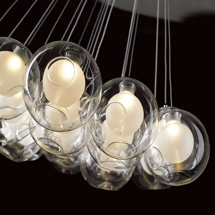 Iluminación LED de araña nórdica, candelabro de habitación moderno de 96v-220v, bolas hogareñas para decoración de comedor y dormitorio