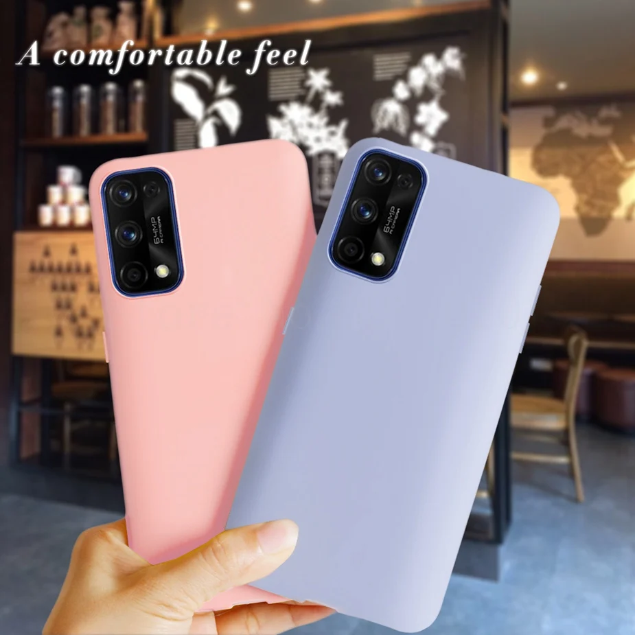 For Oppo Realme 7 X7 7 Pro Case Candy silicone Shockproof Phone Case On For Oppo Realme 7 7 Pro X7 X7Pro Full Cover Coque Bumper