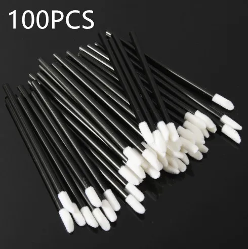 100 шт одноразовая кисть для губ женские аксессуары палочка-аппликатор для блеска идеальный лучший инструмент для макияжа модный горячий красивый - Handle Color: 100pcs
