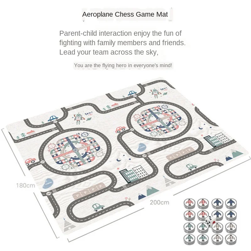 Детское ползание утолщенное для дома гостиной складное ребенка безвкусный