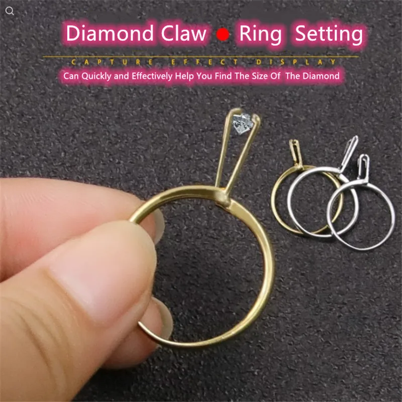 

Spring Type Ring Stone Gemstone Diamond Holder Display Ring Diamond Four-Claw Gemstone Claw Meson Holder Jewelry Tool Equipments