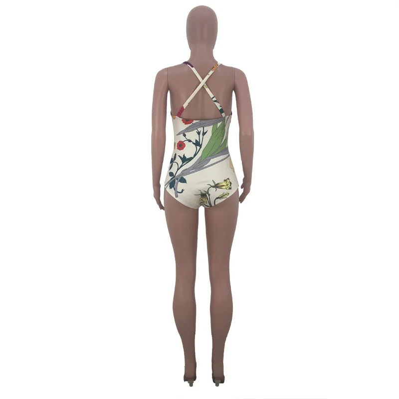 

Women's Swimsuit Bikini 2021 Sexy Summer Dress One Piece Beach Separate Surfwear Casual Fashion Flower Letter Printing Swimsuit