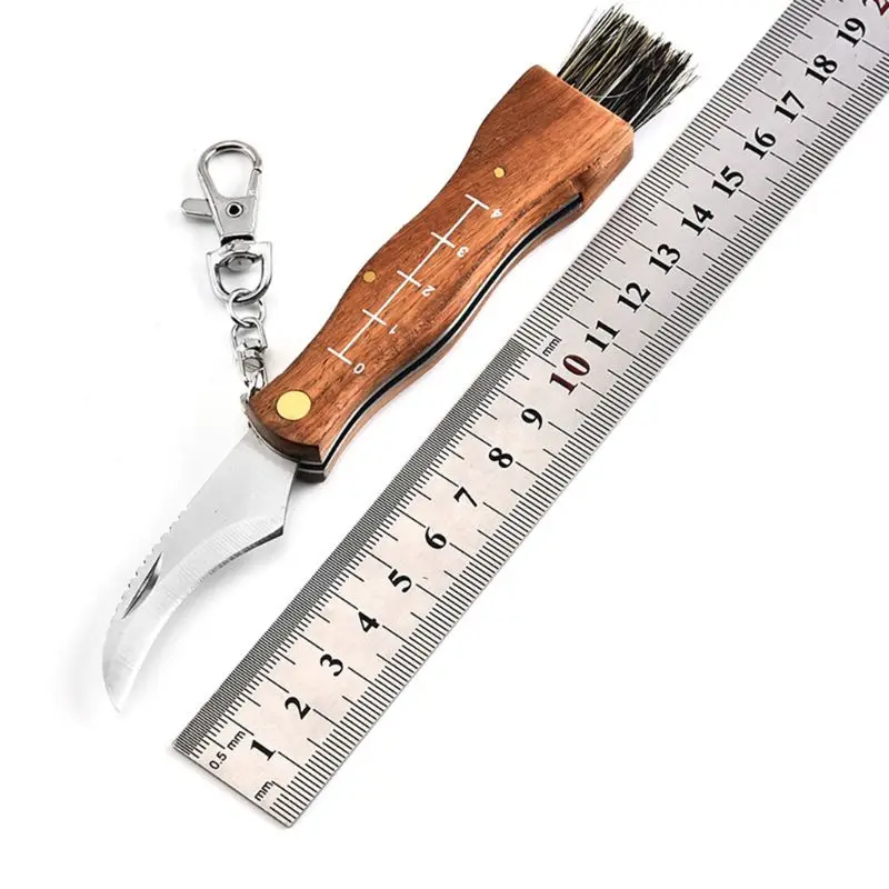 Mini Camping Mushroom Knife Rosewood Handle Outdoor Hunting Survival Multifunction Folding Self-defense Hand Tools | Спорт и