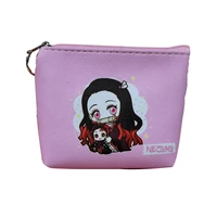 new durable cosplay demon slayer blade coin purse cartoonnime canvas wallet nidou tanjiro anime student coin bag storage bag
