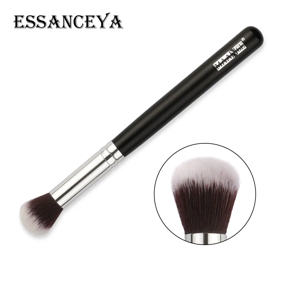 Black ESSANCEYA 1 шт. кисть для румян лица Контурные Румяна Основа кисти для пудры, макияжа Pro хайлайтер Косметика Макияж Кисти Инструмент - Handle Color: Black