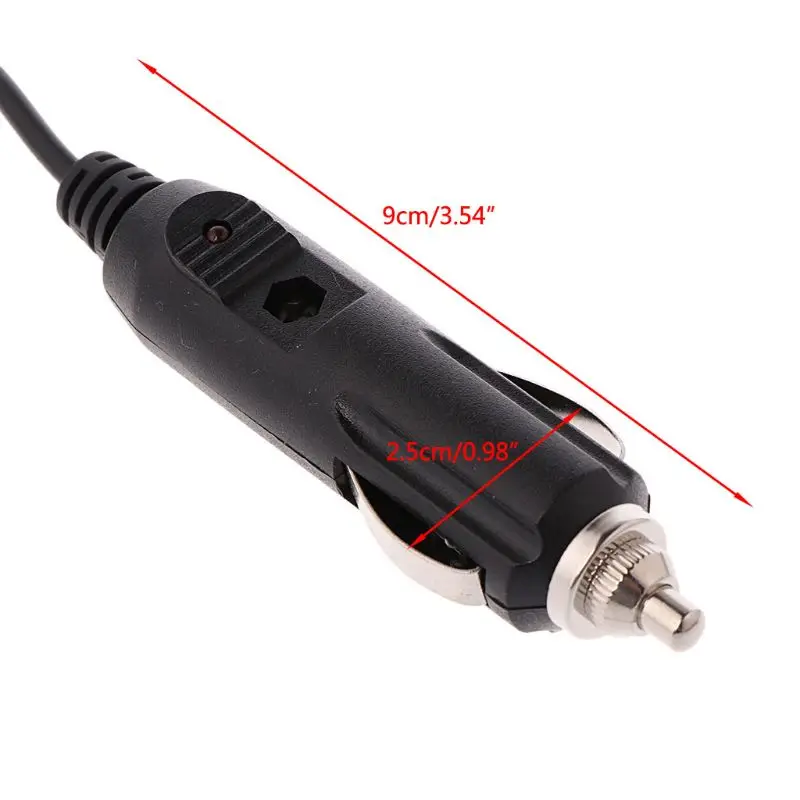

12V DC 5.5mm x 2.1mm Car Cigarette Lighter Power Plug Cord Adapter Cable