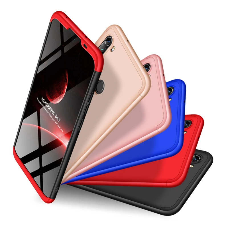 Для Xiaomi Redmi Note 8T 360 градусов Полная Противоударная жесткая задняя крышка 3 в 1 для