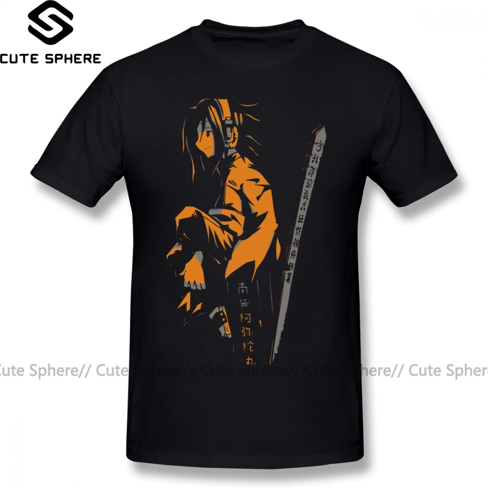 

Оранжевая футболка с коротким рукавом и принтом Shaman King Yoh, 100 хлопок