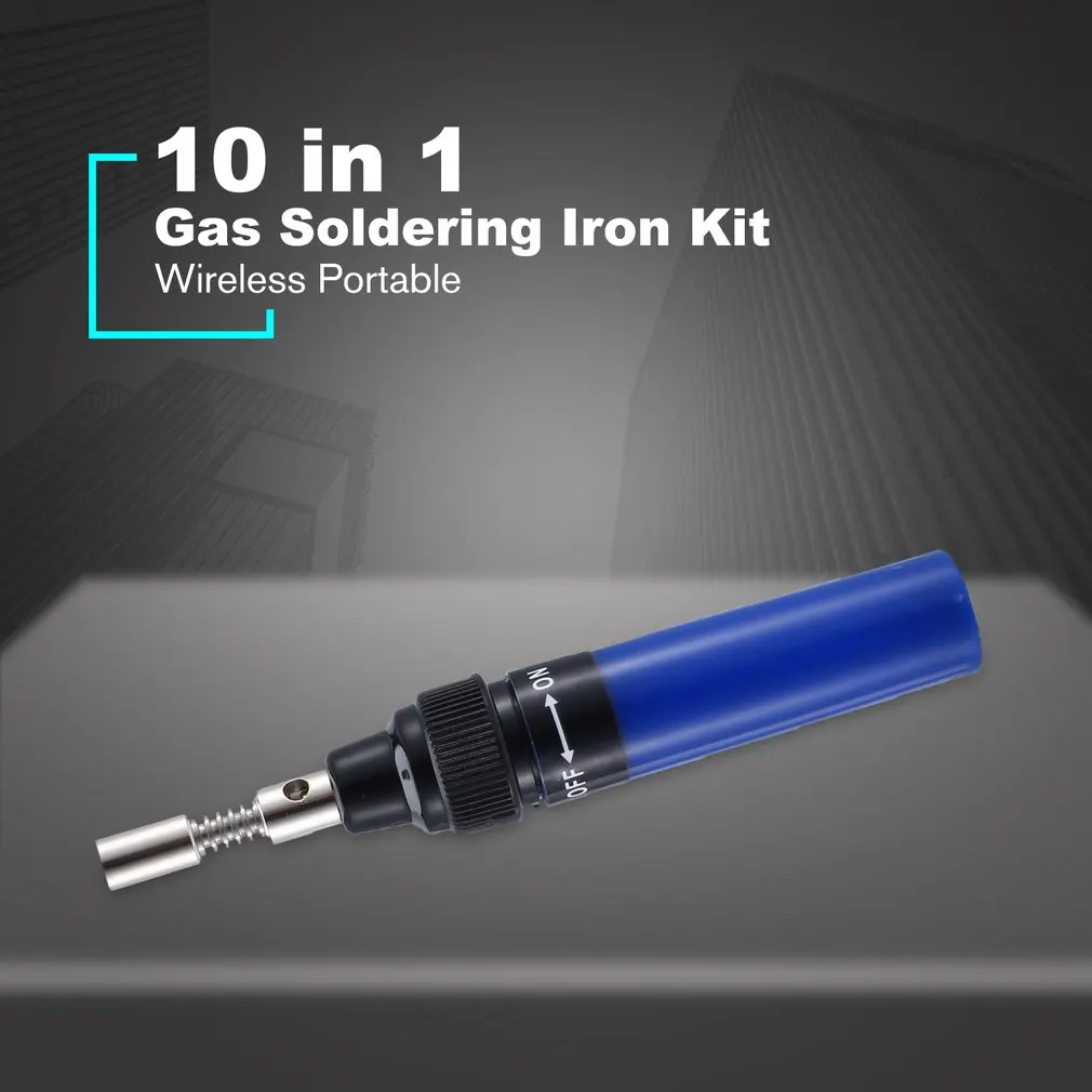 Набор газового паяльника 10 в 1 беспроводной портативный инструмент для нагрева