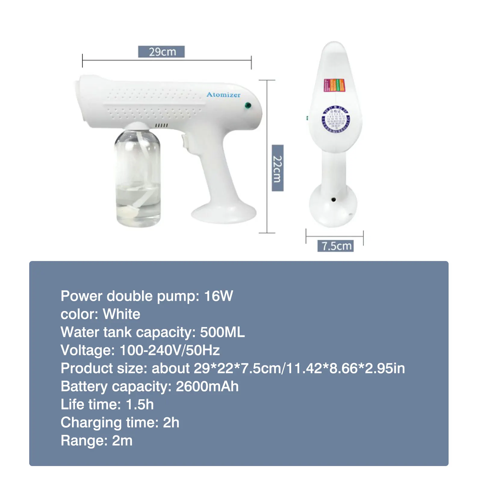

Disinfectant Atomizer Sprayer Electric Sprayer Adjustable Fogger