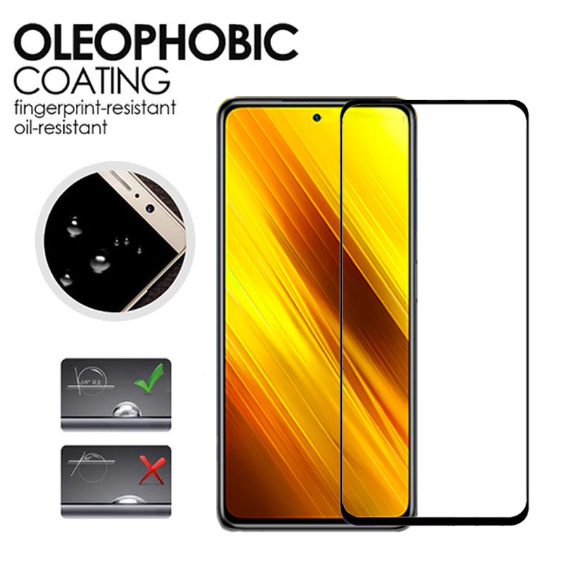 

Protective Glasses for Xiaomi Poco X3 phone Tempered Glass Full Cover Xiaomi POCOX3 NFC screen protector Poco x3 NFC Glass Film