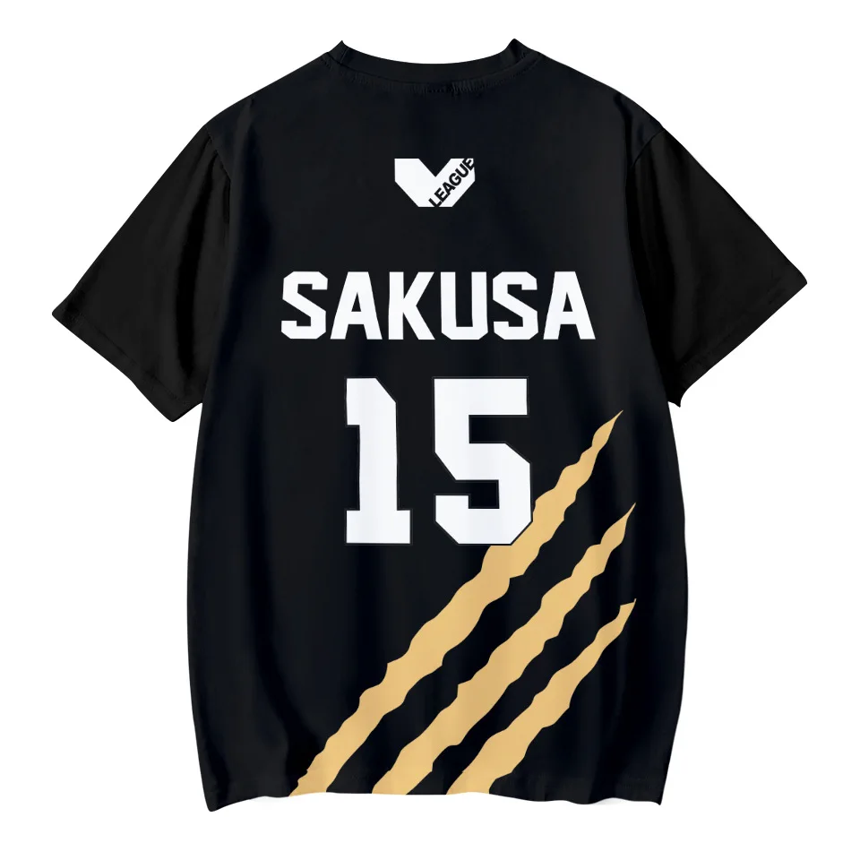 Haikyuu! Футболка для косплея MSBY Black Jackal Kiyoomi Sakusa Bokuto Koutarou atsumu Hinata Shoyo 3D печать модная