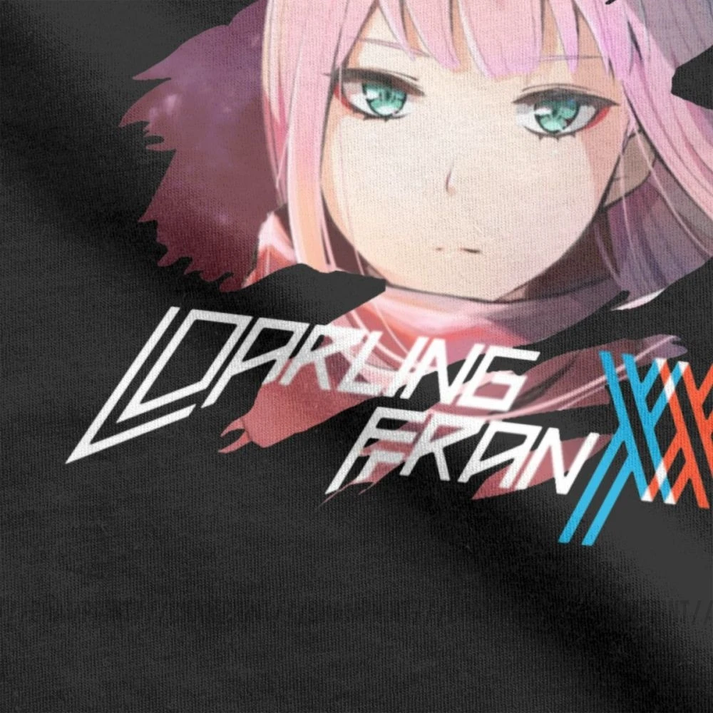 Мужская футболка Darling In The Franxx Zero Two хлопковая Футболка с круглым вырезом и