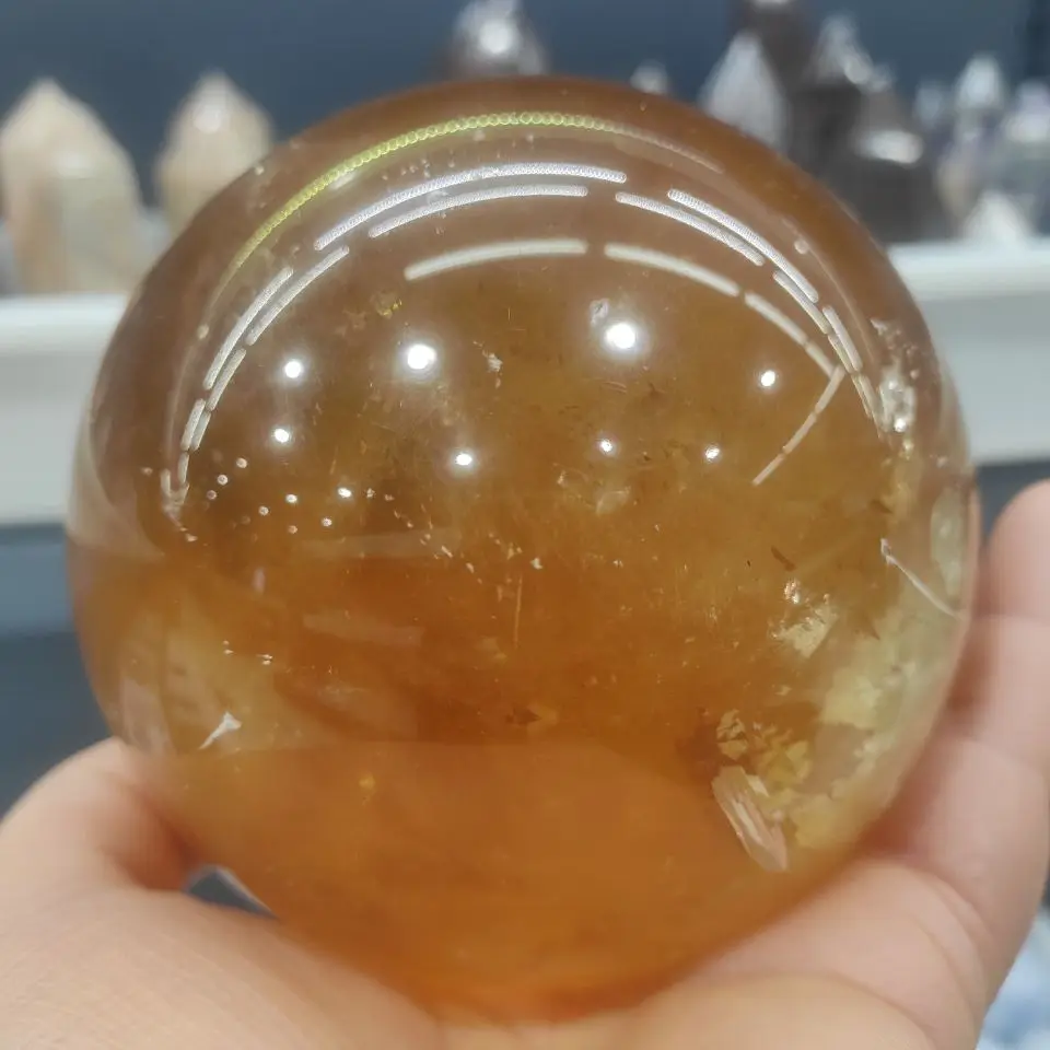

1pcs NATURAL golden CALCITE CRYSTAL SPHERE BALL REIKI