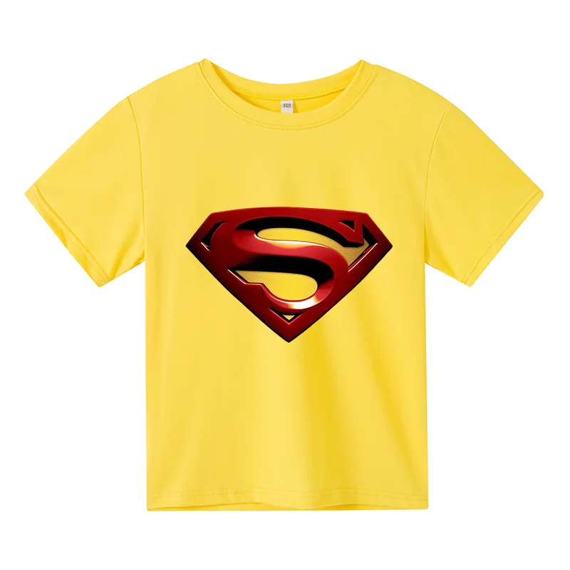 

2021 Summer Boys And Girls Printed Oversized T-Shirt, High-Quality Breathable Cotton Top, Comfortable Youth Short-Sleeved 4T-14T