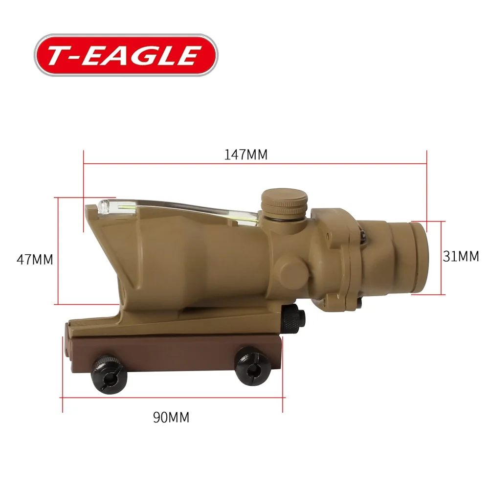 Trijicon T-eagle ACOG 1x32 оптические винтовки прицелы пятнистость красная точка M416 сетка с 20 мм креплениями прицел охотничья Оптика прицел