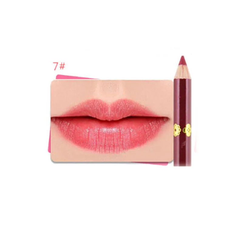 07 Карандаш Lipliner, цветной матовый деревянный карандаш для губ, 12 цветов, водостойкий, стойкий, легко одевается для макияжа, косметический, для салона красоты - Цвет: 07