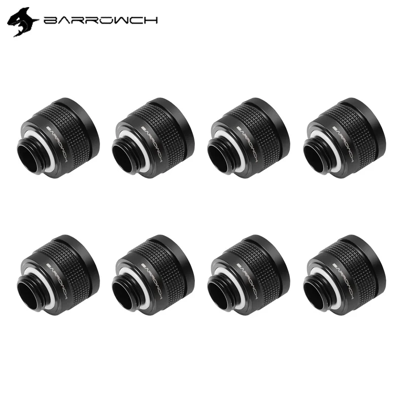 

Barrowch 8pcs Wolverine series 14/16MM super anti-off hard tube fitting Water Cooling Connector Fitting G1/4 Thread PETG Acrylic