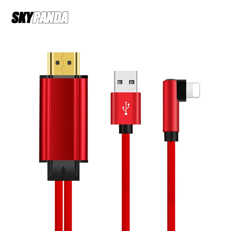 Lightning Sync к HDMI монитору ТВ проектор изогнутая вилка 1080p HD большой игровой экран 1 8 м