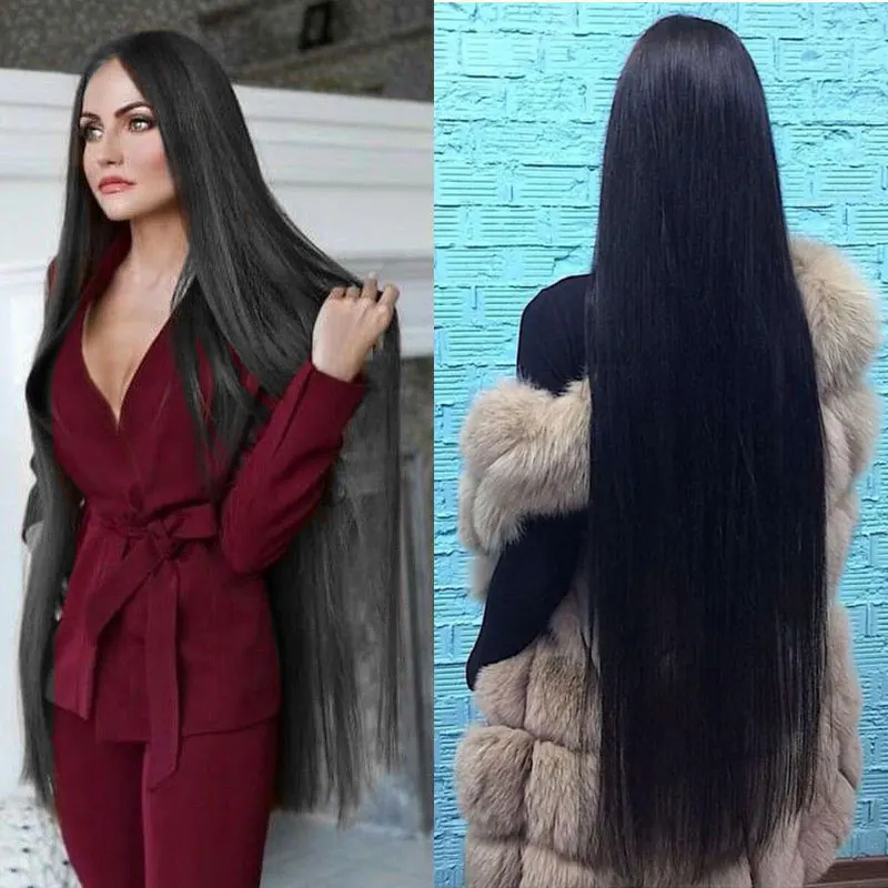 

MANWEI Super Long Universal Black Wig Women's Daily Wear Wig High Temperature Fiber Synthetic Wig Cosplay Wig