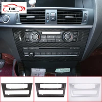 car central control air conditioning button cd decoration panel trim cover for bmw x3 x4 f25 f26 2011 2017 interior accessories