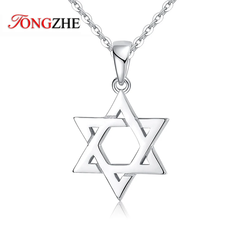 Женское винтажное ожерелье TONGZHE Collare Magen Star Of David из серебра 925 пробы | Украшения и