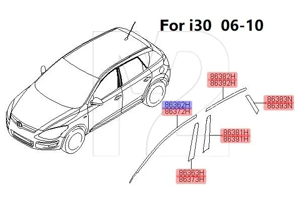 Черная лента черный ремень на дверной раме для I30 ELANTRA-HD 06 SOLARIS 11-14 k3 CERATO FORTE SPORTAGE 10-14