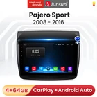 Автомобильный мультимедийный плеер Junsun V1 Pro, 4G CarPlay, Android 10, радио, для Mitsubishi Pajero Sport 2 L200 Triton, 2008-2016, GPS, no 2 din